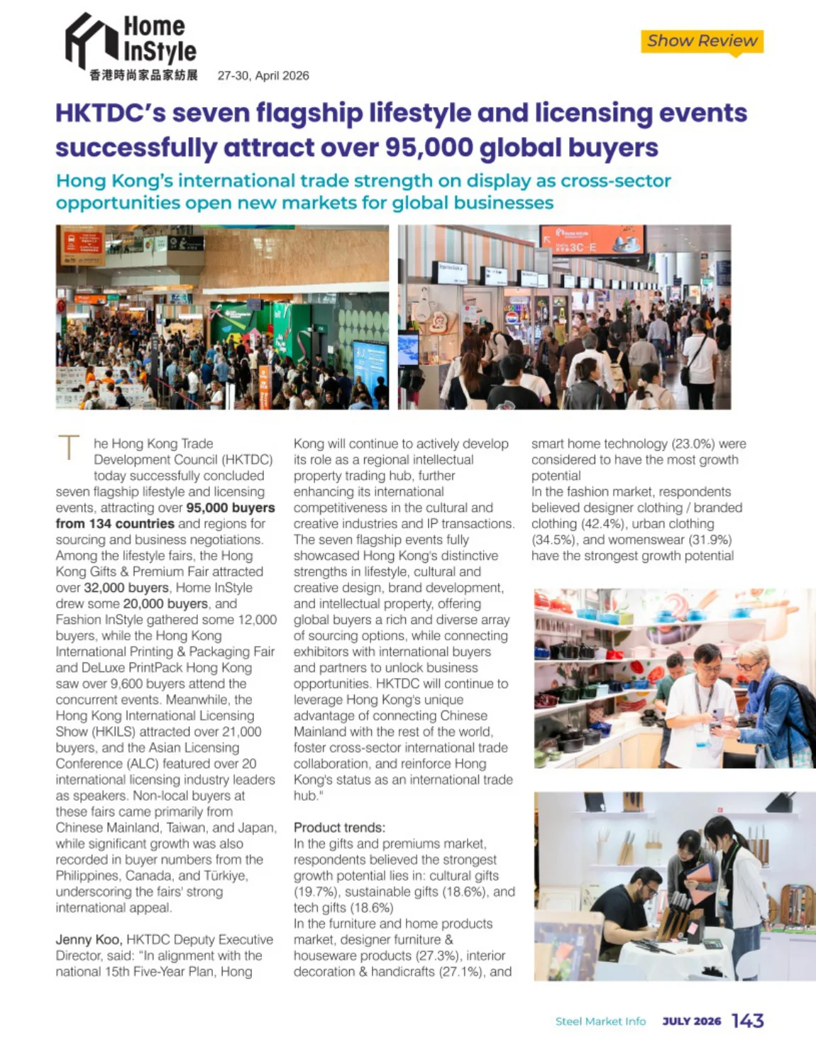 Source page from Steel Market Info